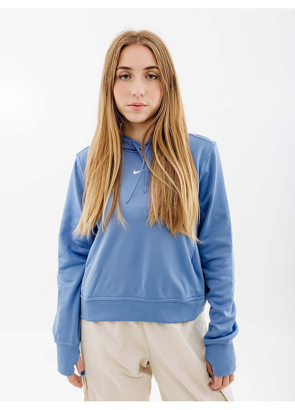 Жіноча Худі ONE TF PO HOODIEBR Блакитний Nike (282616736)