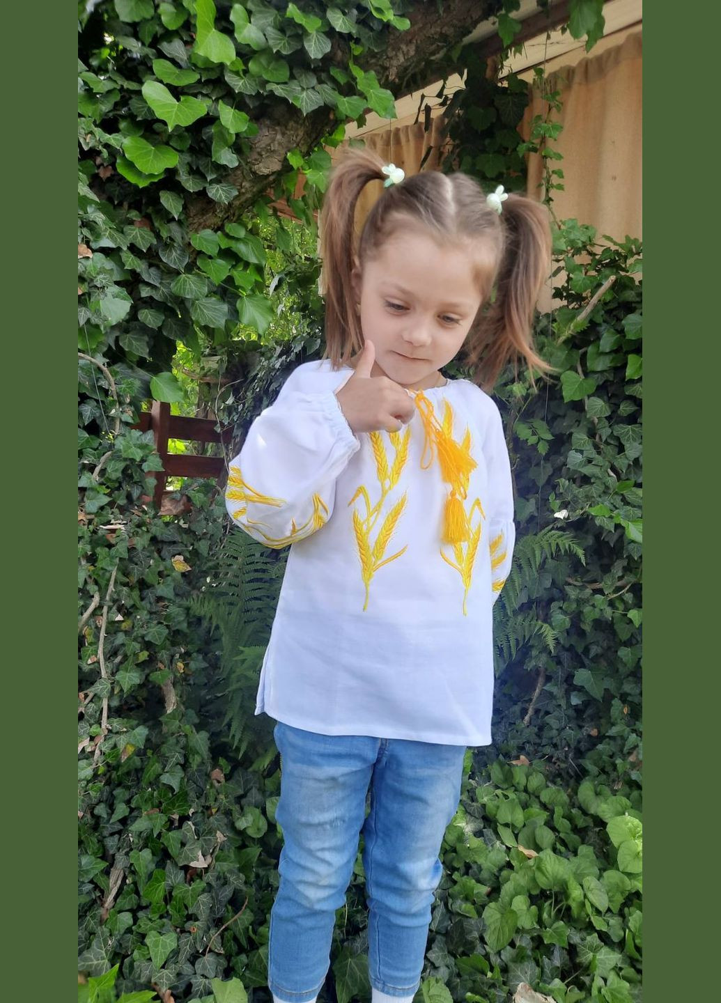 Белая вышиванка для девочки vishivano4ka хлопок (307061183)