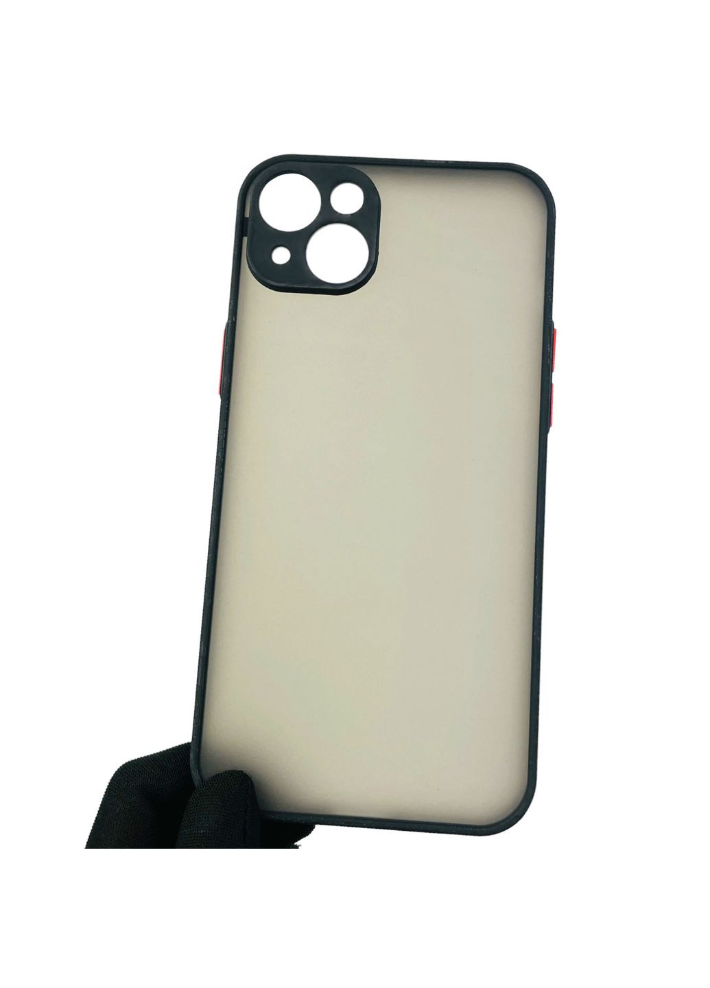 Чохол для iPhone 14 Plus протиударний із високими бортами із захистом камери на айфон 14 плюс чорний Apple (366019603)