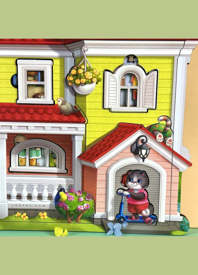 Деревянный пазл-вкладыш "Кошачий летний домик" (ПСД272) PSD272 Ubumblebees (371918853)