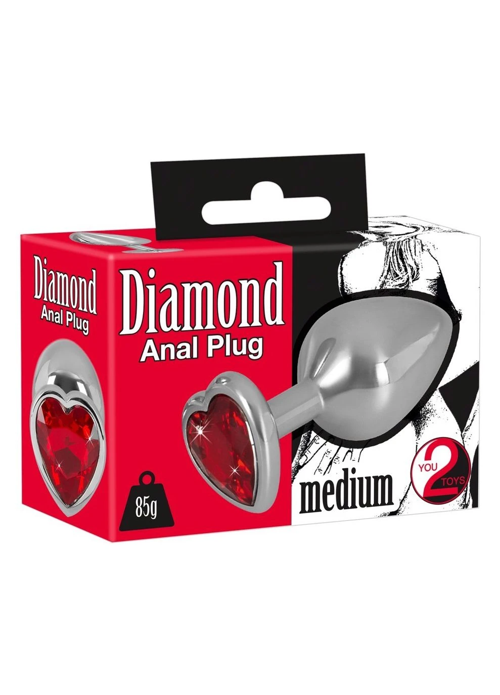 Анальна пробка з каменем Diamond Anal Plug розмір М You2Toys (372151173)