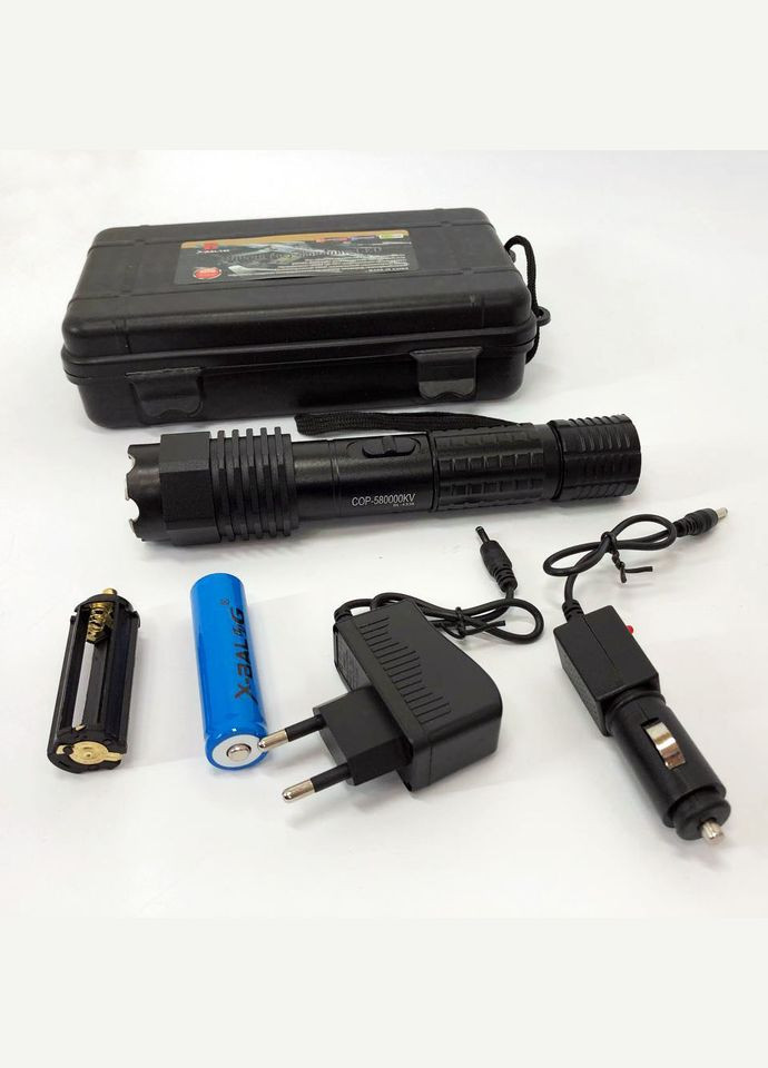 Ліхтар акумуляторний тактичний, багатофункціональний тактичний ліхтарик (відлякувач) Police BL-1103 Bailong (364665626)