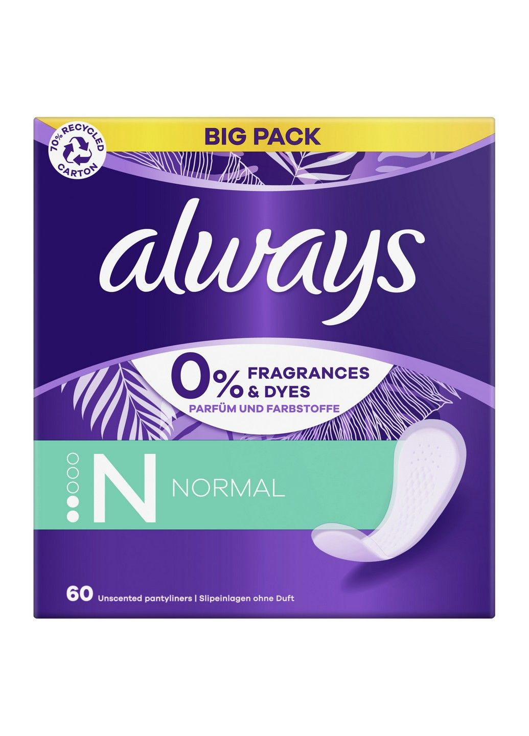 Ежедневные прокладки Daily Fresh Normal Без запаха 60 шт Always (304430852)