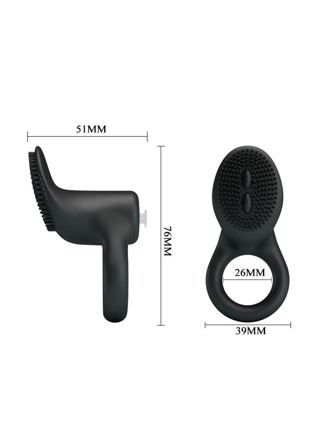 Мужское виброкольцо COBRA (черное) No Brand (284236425)