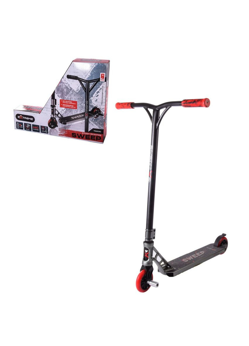 Самокат трюковий 2-коліщат. TR21010 СІРИЙ SWEEP, колеса PU 110 мм Extreme Motion (303775172)
