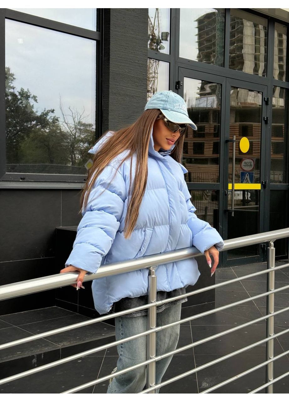 Светло-голубой зимний Пуховик Vakko