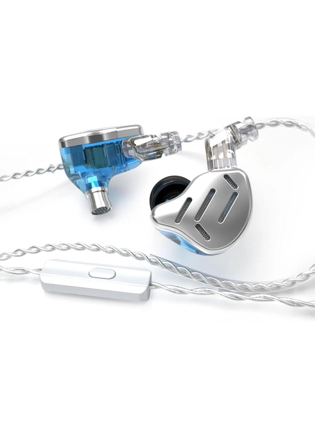 KZ ZAX Silver (1DD+7BA, Hi-Res, Mic) – Новые гибридные аудиофильские наушники In-Ear Monitor, без коробки Knowledge Zenith (361969040)