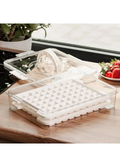 Контейнер для льоду пластиковий Yiwu HP-27-8 30.5×24×7 см Бежевий No Brand (351361393)