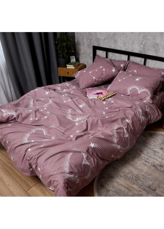 Комплект постельного белья Бязь Gold Люкс King Size 220x240 наволочки 2х70х70 (MS-820010747) Moon&Star Dream Hearts (389751654)