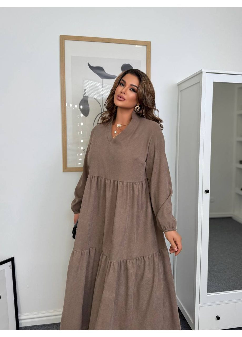 Бежева повсякденний сукня жіноча KaraMix однотонна