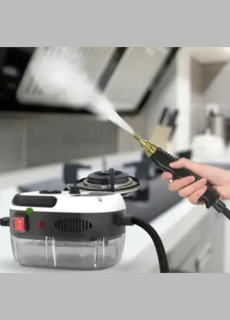 Пароочиститель для уборки дома 2500 Вт парогенератор электрический 7 насадок 1,2 л белый (2104618604) No Brand (341679338)