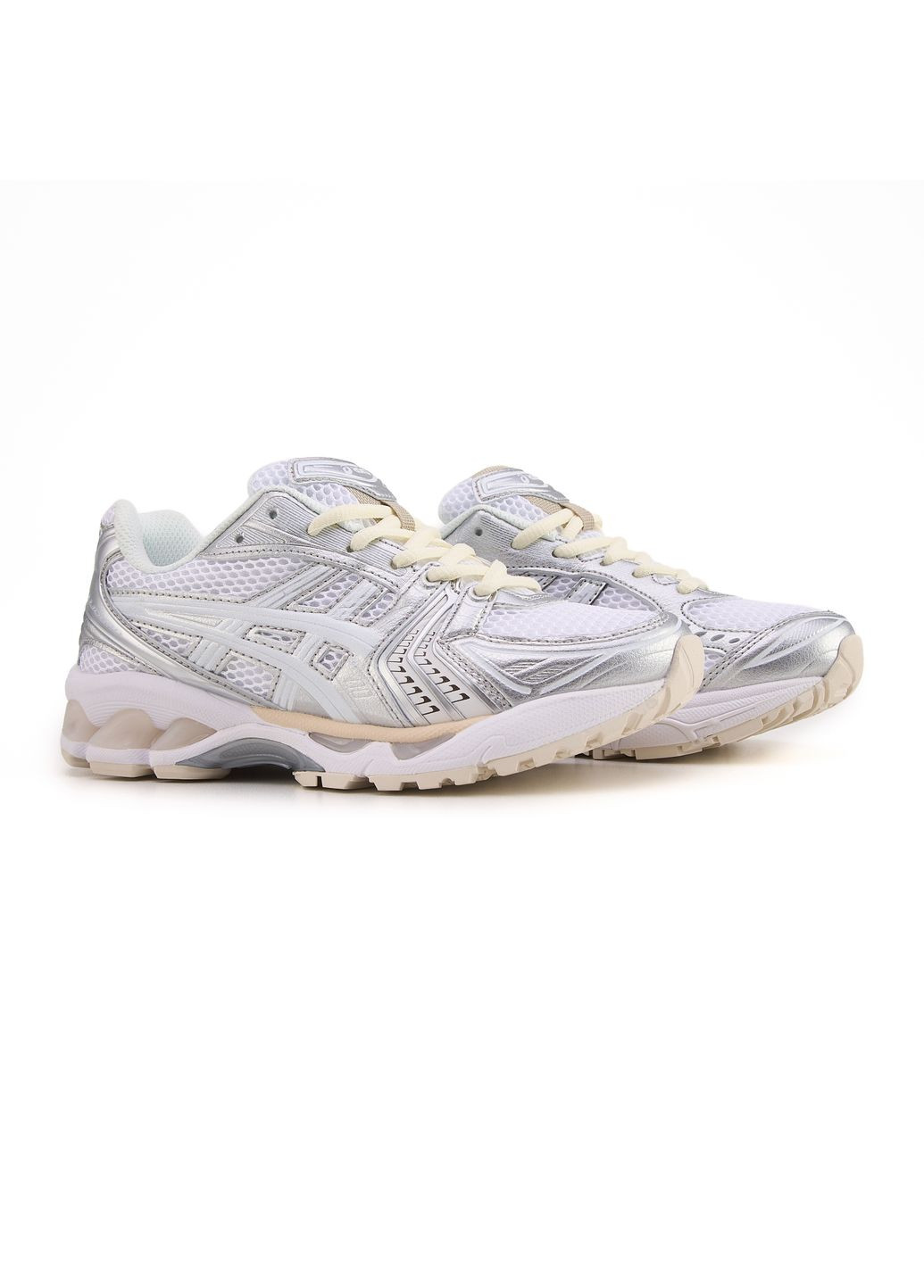 Білі Осінні кросівки чоловічі asics gel-kayano 14 white silver асікс гель каяно 14 No Brand