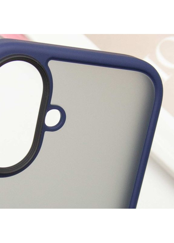 TPU+PC чохол Metal Buttons для Apple iPhone 16 (6.1") Синій No Brand (370606013)