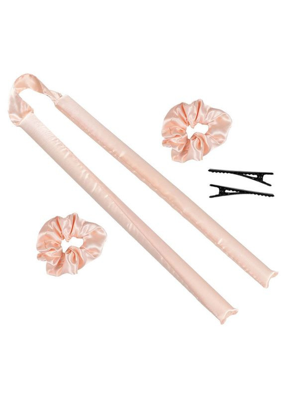 М'які атласні бігуді з крабиком для завивки волосся Персикові (AN0103175) ANbeauty (360768441)