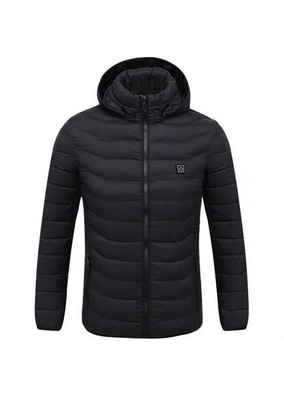 Чорна зимня куртка з підігрівом chamonix (108800012xl) Thermalli
