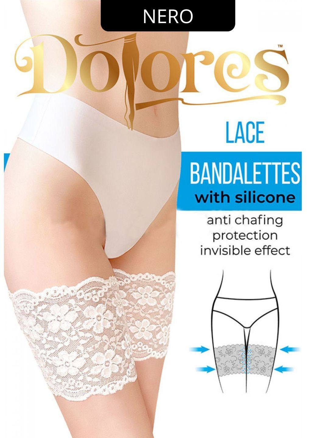 Бандалетки женские повязка от натирания кружевные Dolores (292726453)