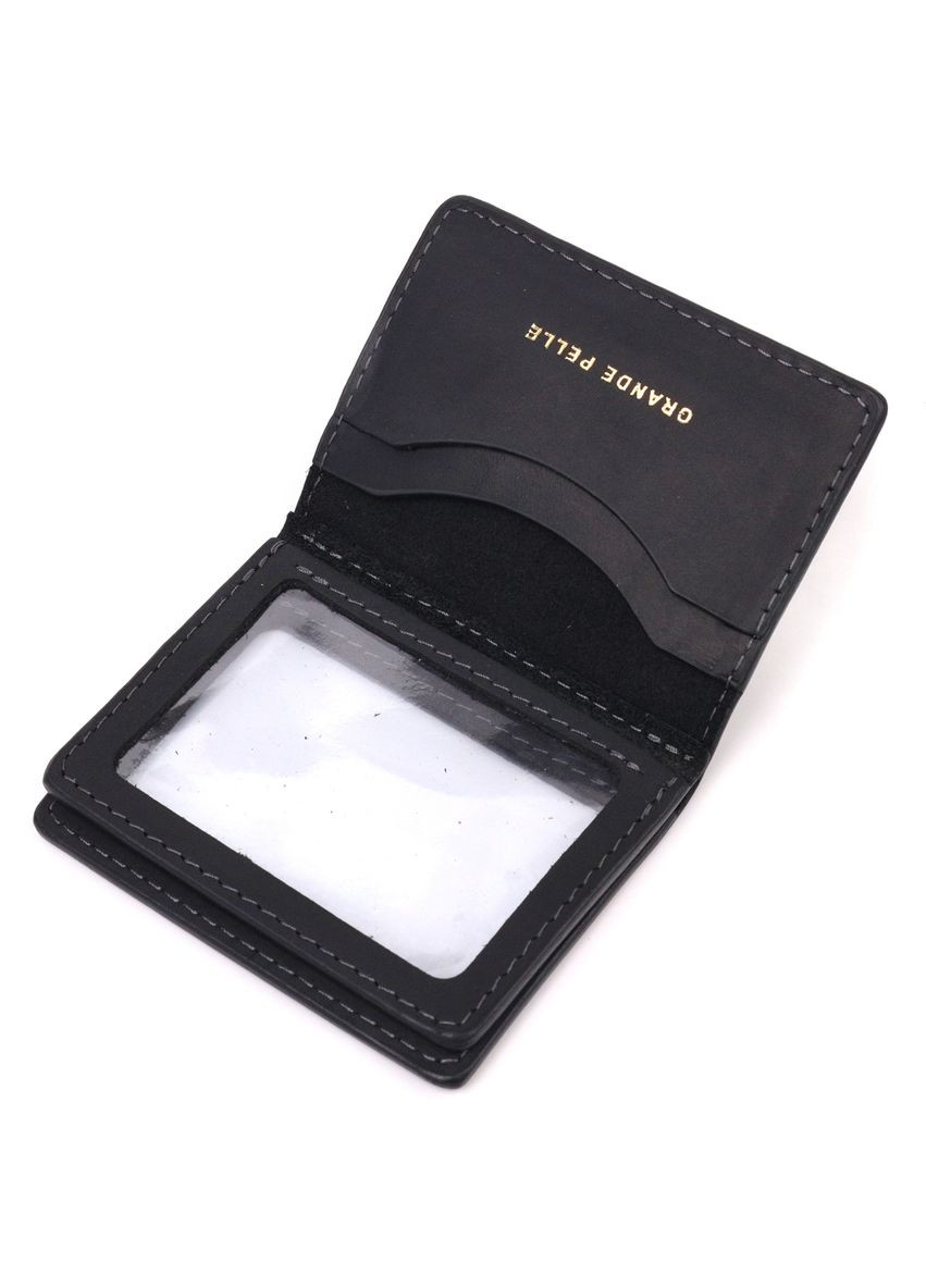 Отличная обложка на автодокументы в винтажной коже Сердце 16708 Черная Grande Pelle (331907198)