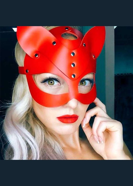 Ролевая маска кошки S-M Красный No Brand (368892260)