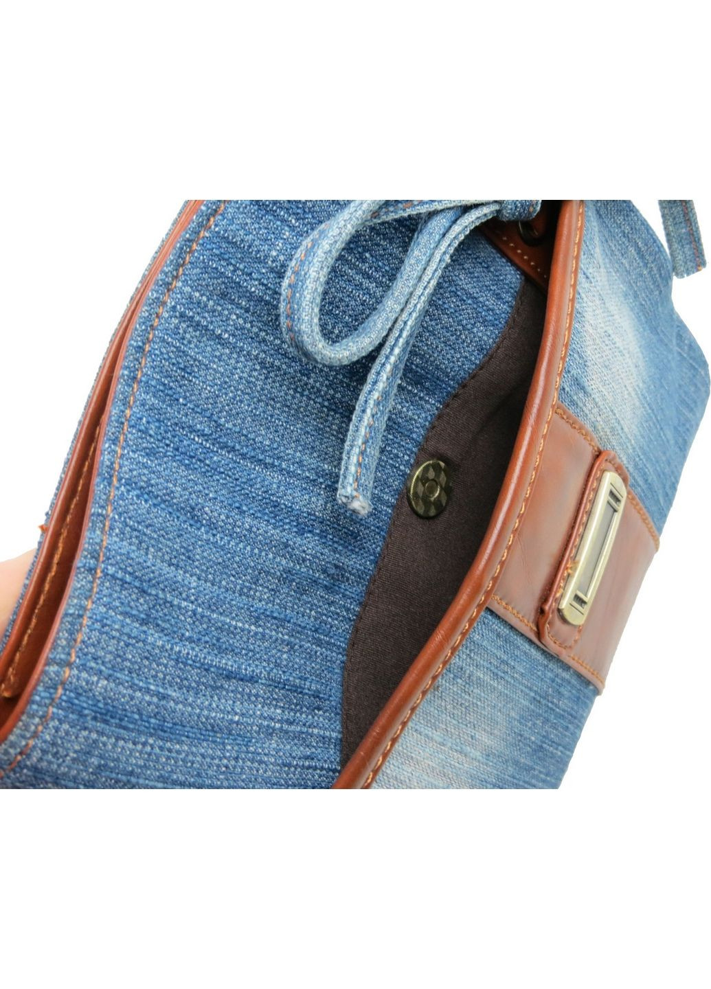 Наплечная джинсовая сумка jeans bag 22х21х2 см Fashion (289459938)