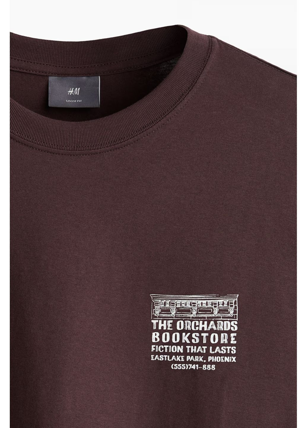 Фиолетовая футболка H&M loose fit