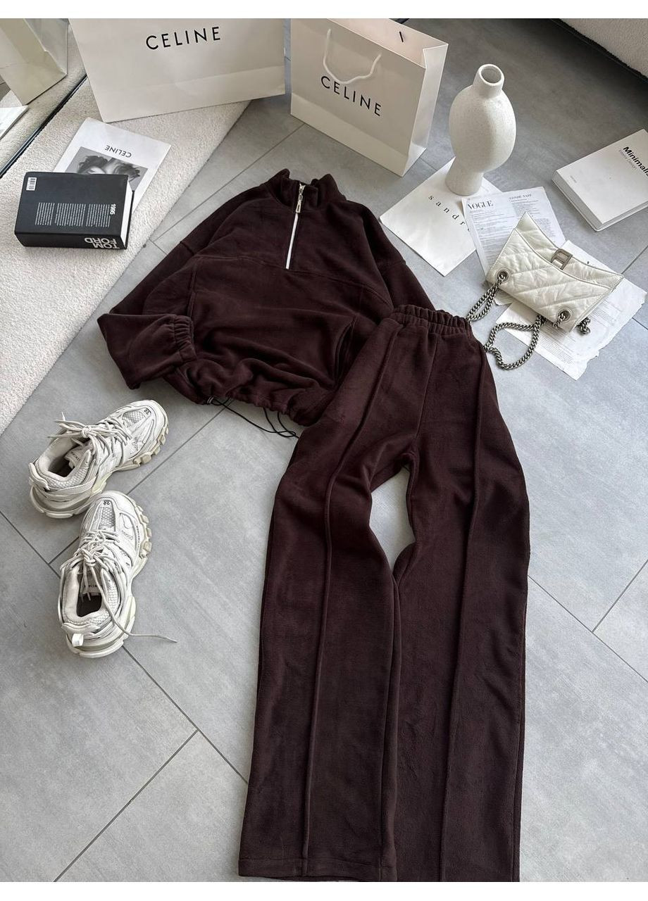 Теплый женский костюм из двустороннего флиса No Brand (366391921)