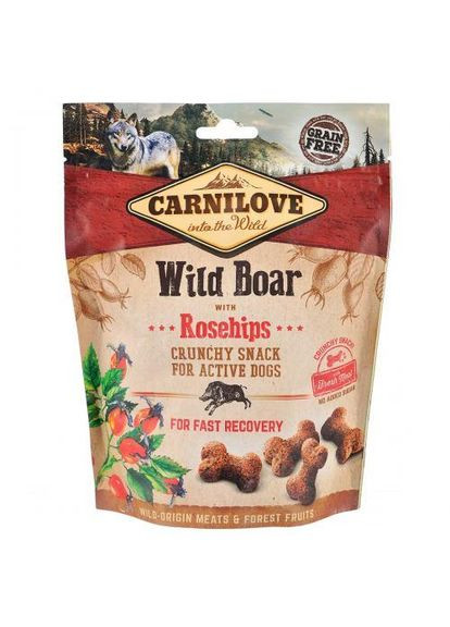 Лакомство Dog Crunchy Snack для собак, дикий кабан и шиповник, 200 г Carnilove (331651858)