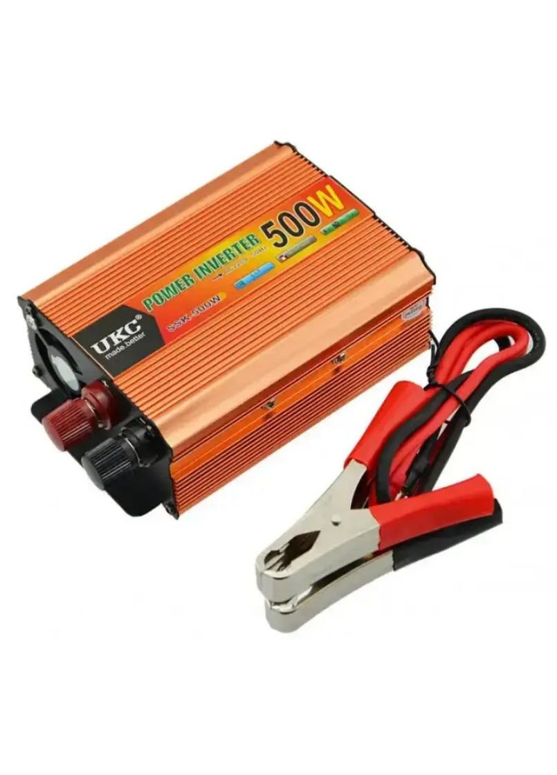 Інвертор автомобільний 500W AC/DC 12-220 V перетворювач напруги (1756375722) UKC (335237561)