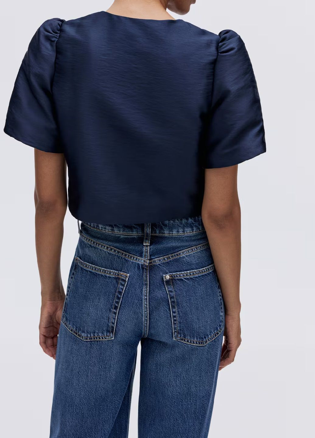 Тёмно-синяя блузка H&M