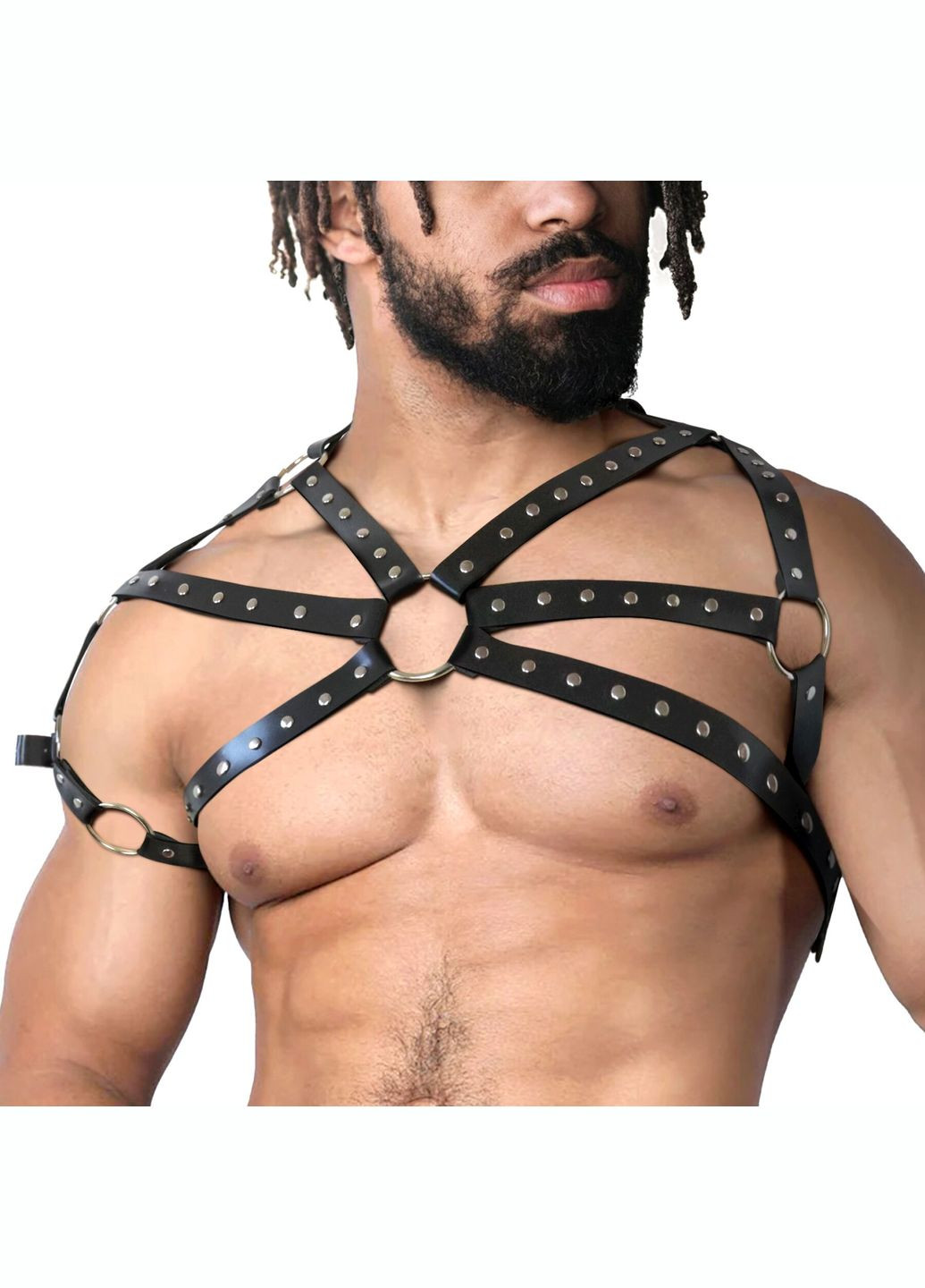 Мужская портупея – Ares, натуральная кожа, цвет Черный, размер XS-M Art of Sex (297588084)