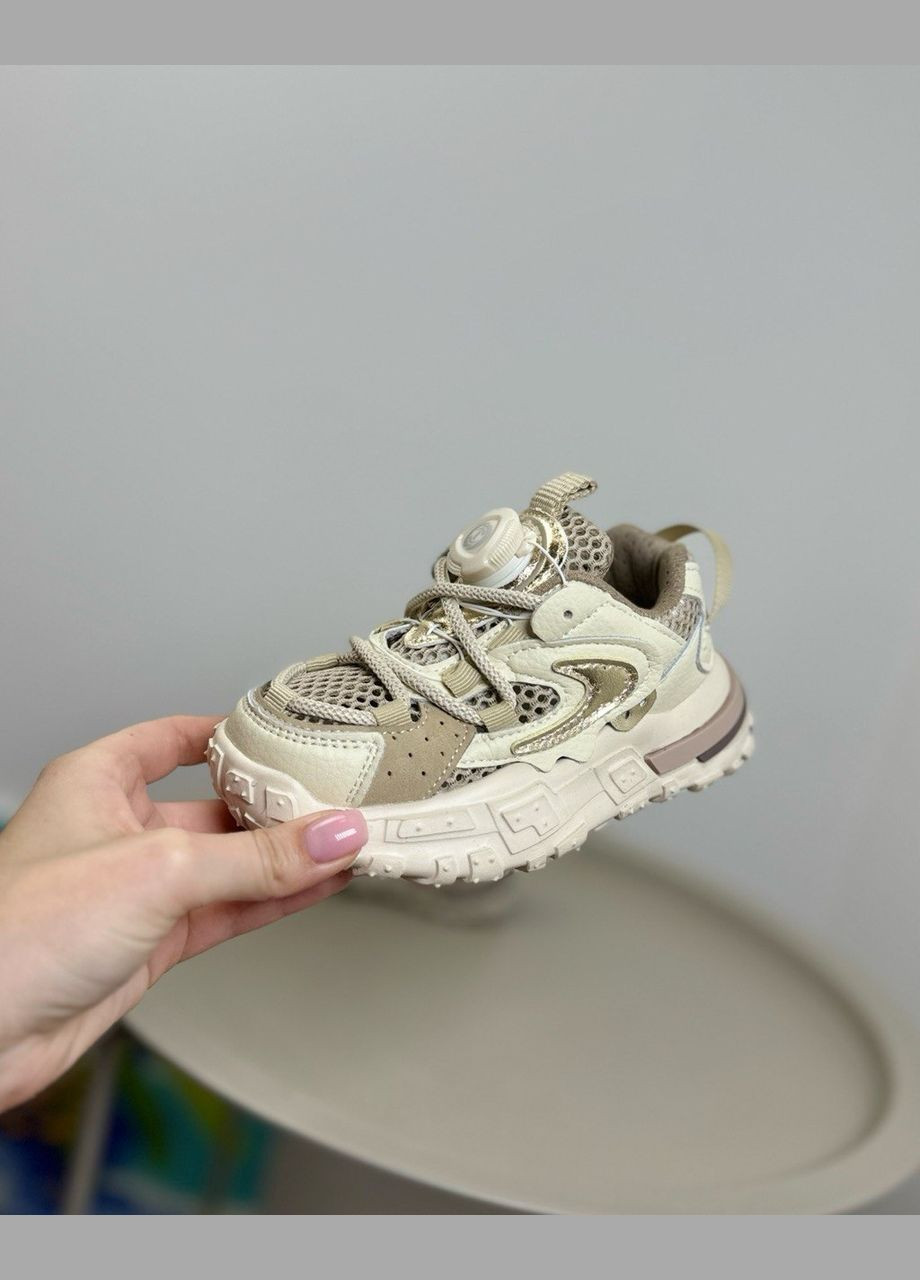 Бежеві літні дитячі кросівки бежеві 1359 No Brand