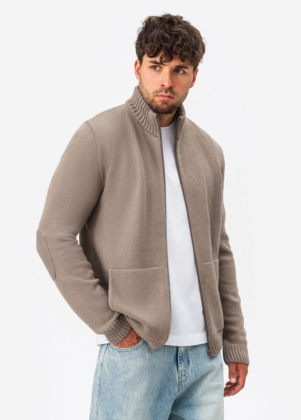 Мужской джемпер на змейке с эластанном SVTR (365701078)