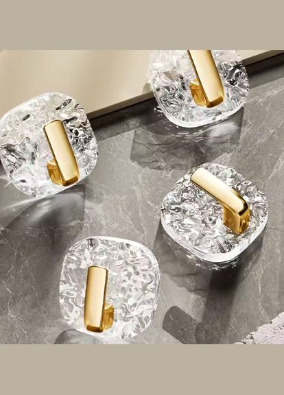 Крючок акриловий самоклеючий золотий, 5,7 см (вартість за 1 шт) No Brand (338438789)