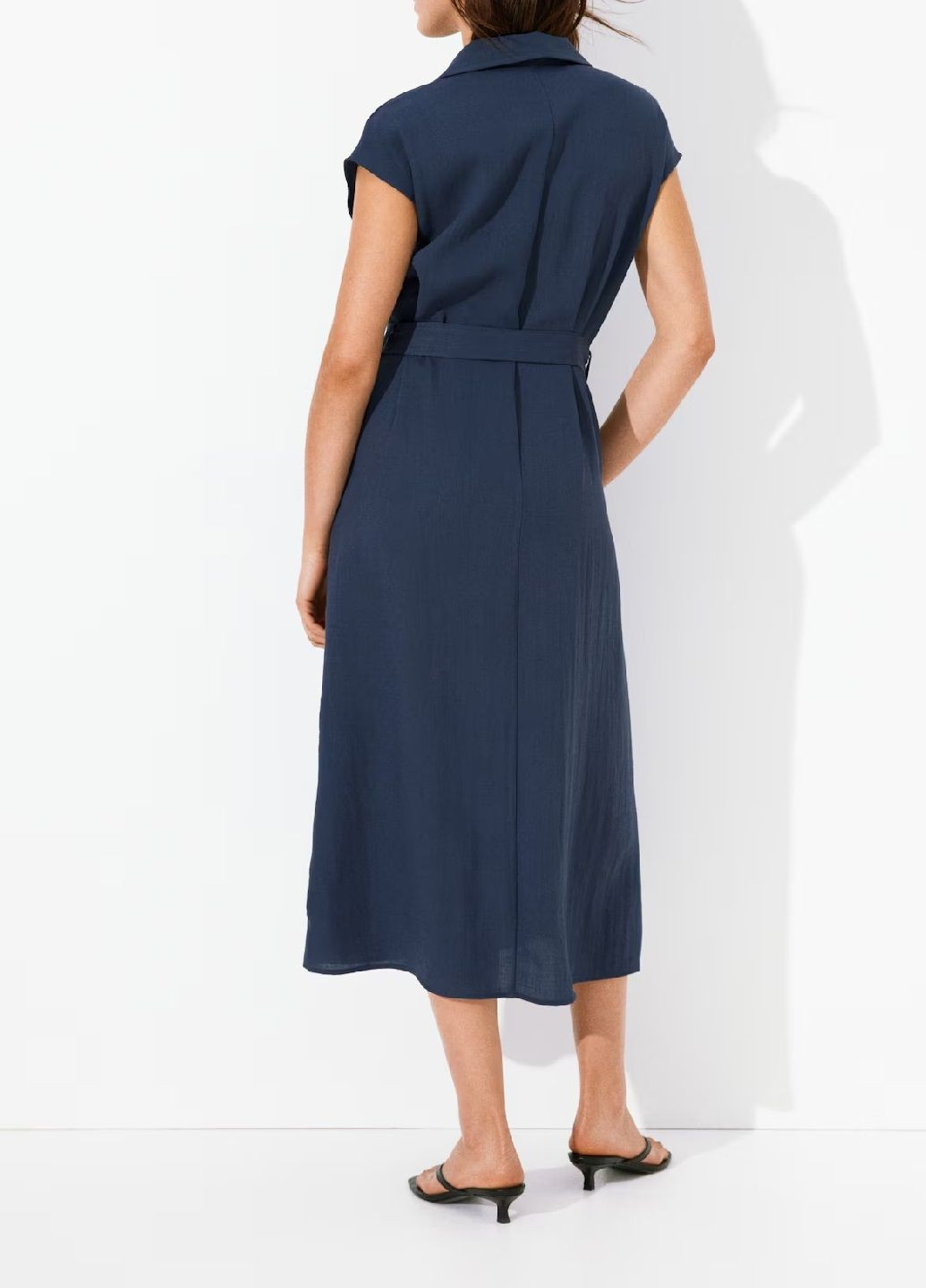 Темно-синя кежуал сукня H&M однотонна