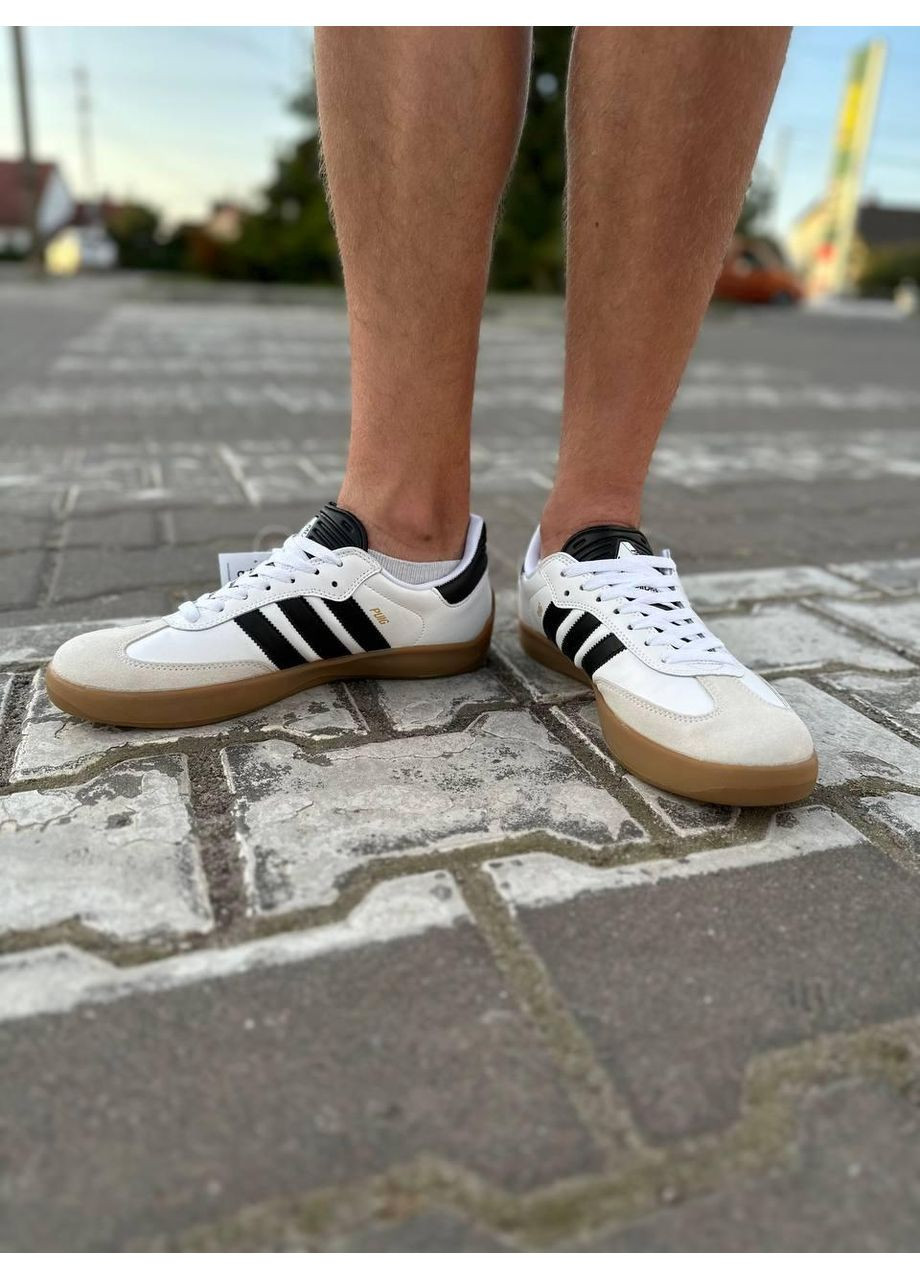 КРОССОВКИ ЖЕНСКИЕ ADIDAS PUIG SAMBA PALACE WHITE BLACK АДИДАС No Brand чёрные демисезоны (367169154)