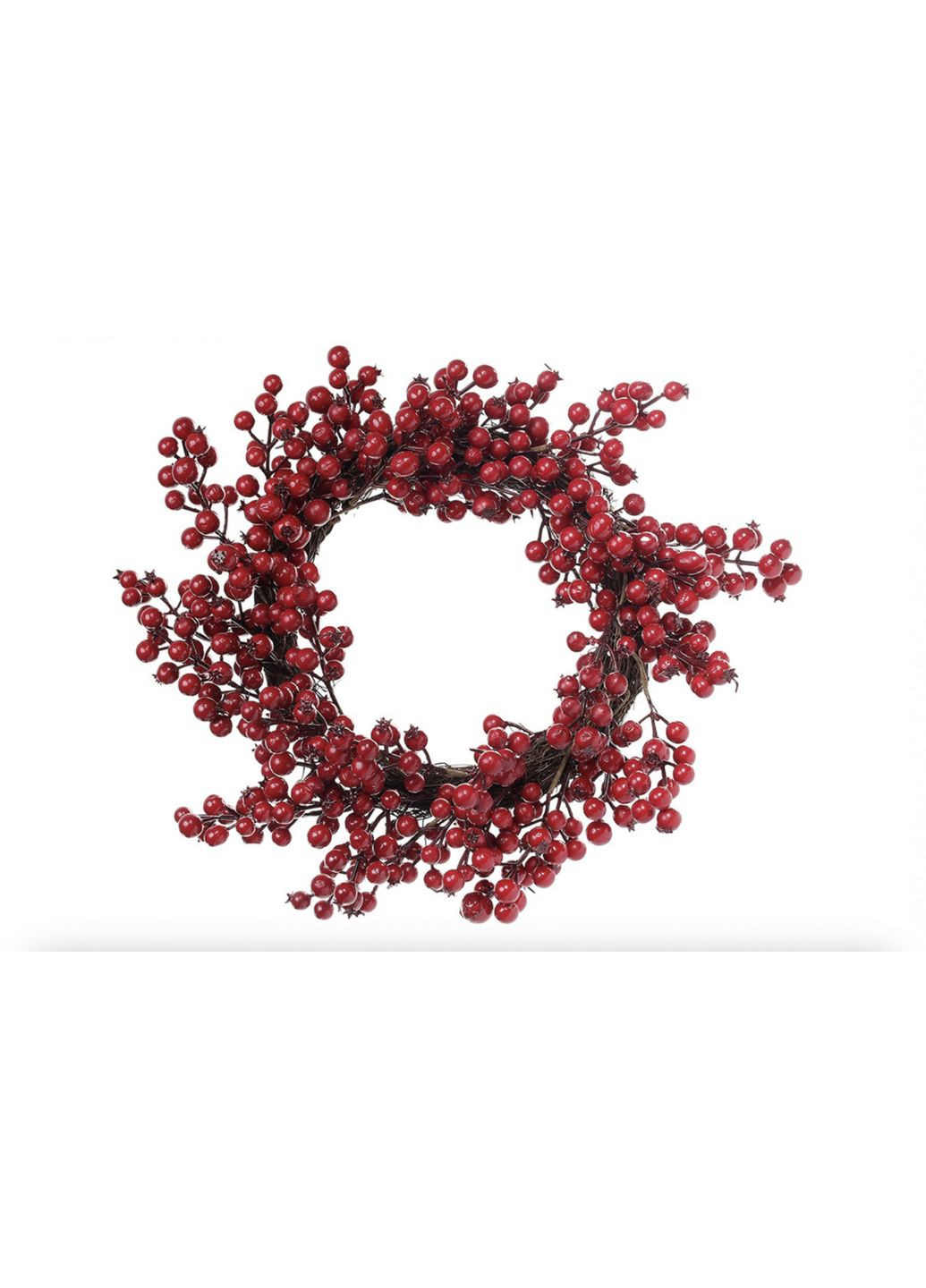 Рождественский новогодний венок на дверь из красных ягод, 50 см BonaDi (311202375)