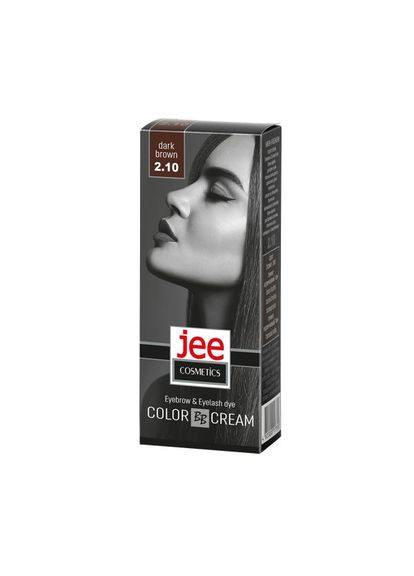 Крем-фарба для брів та вій "Темно-коричневий" №2.10 Jee Cosmetics (328916159)