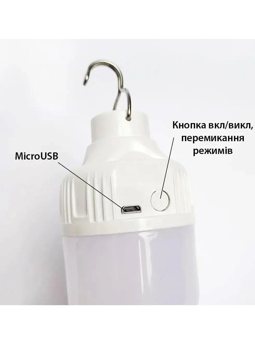 Лампа акумуляторна для кемпинга BL HY-701 на гачку з зарядкою Micro USB 10W Solar (315857333)
