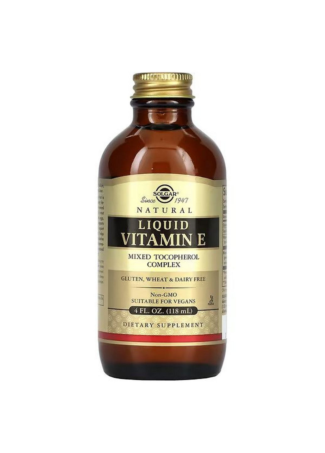 Вітаміни та мінерали Liquid Vitamin E, 118 мл Solgar (293481078)