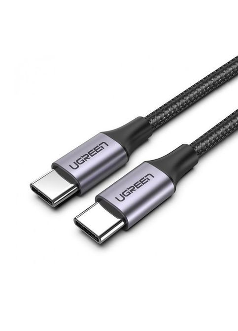 Кабель USB 2.0 Type-C M-M, 1 м, (18W) Чорний, Round Cable Nickel Plating Aluminum Shell US261 Ugreen (368631363)