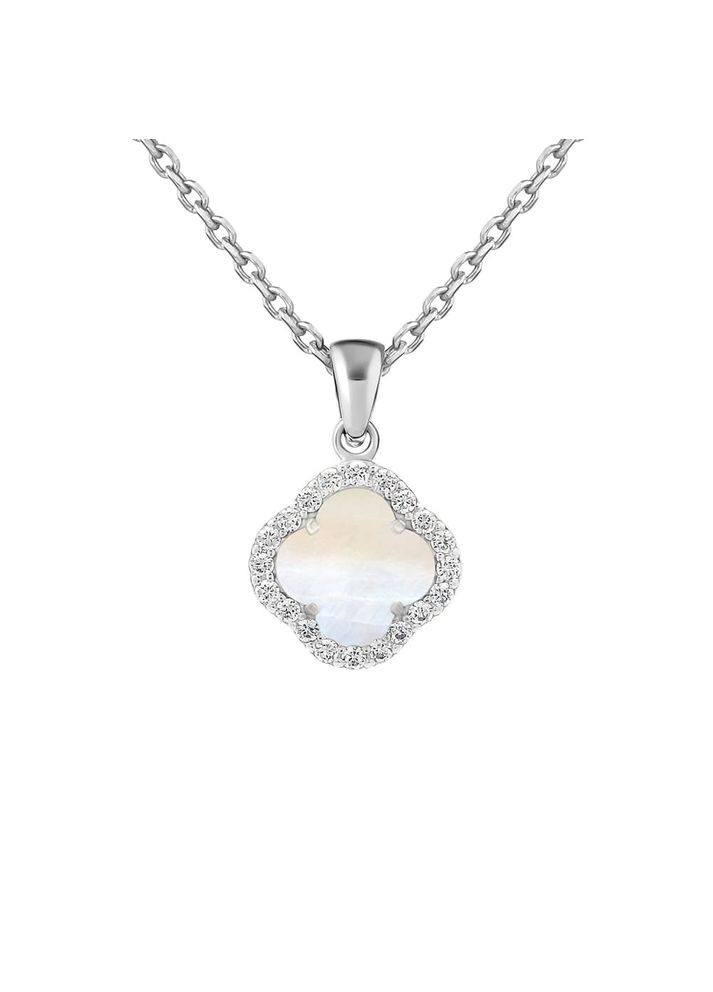 Серебряный кулон Клевер с перламутром (7374.2) IRIJ (331016775)