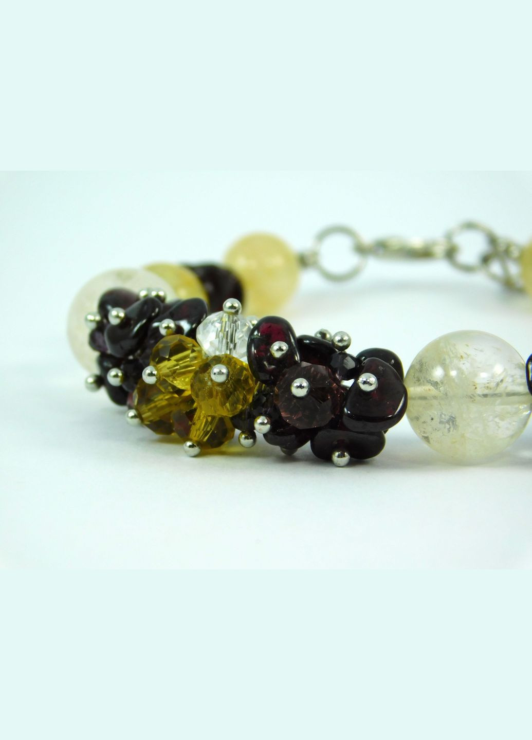 Эксклюзивный браслет "Хрустальное сердце" Цитрин 19 Fursa fashion (322313784)