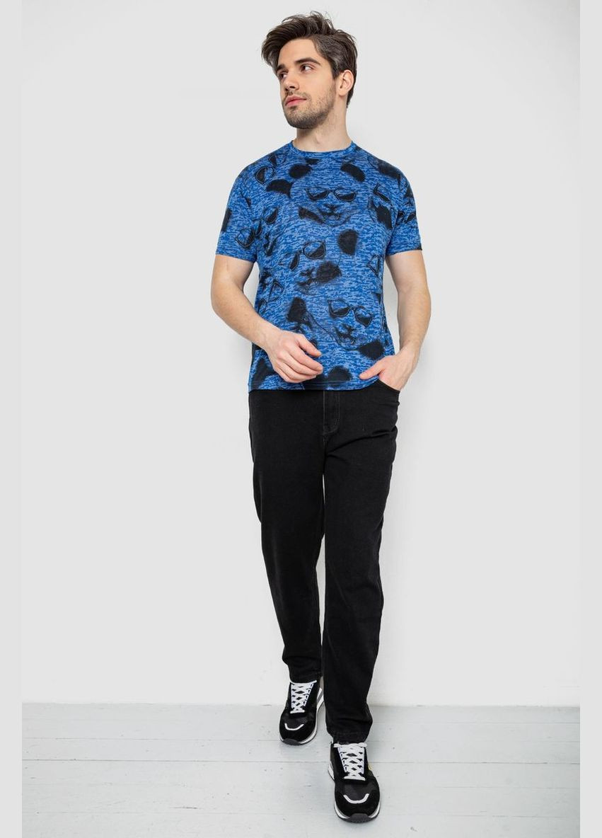 Синя футболка чоловіча з принтом Andi 244R6029