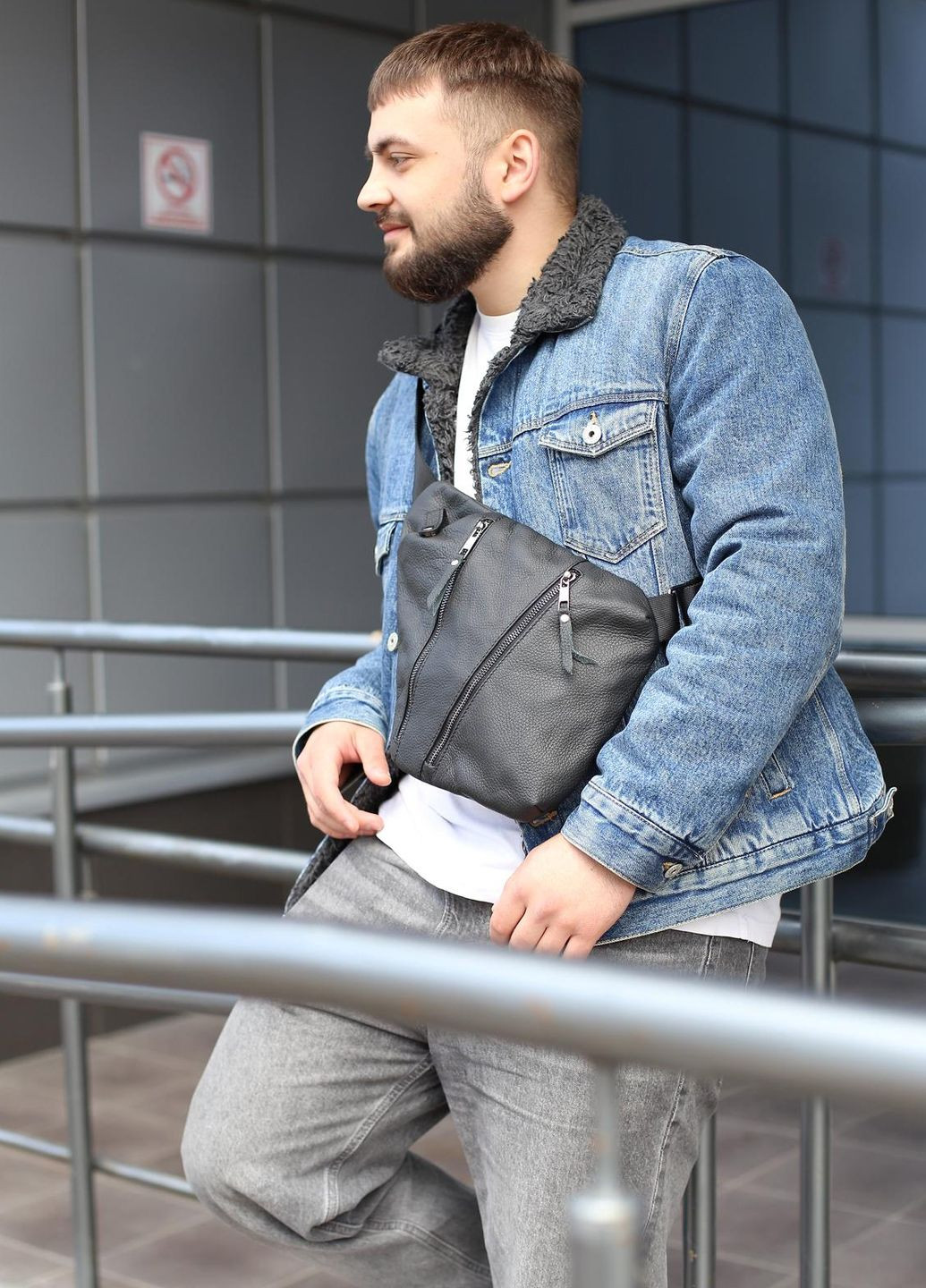 Кросс-боди из натуральной зернистой кожи Vishnya (317842733)