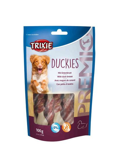Ласощі Premio Duckies для собак кісточки з качкою 100 г Trixie (362584799)