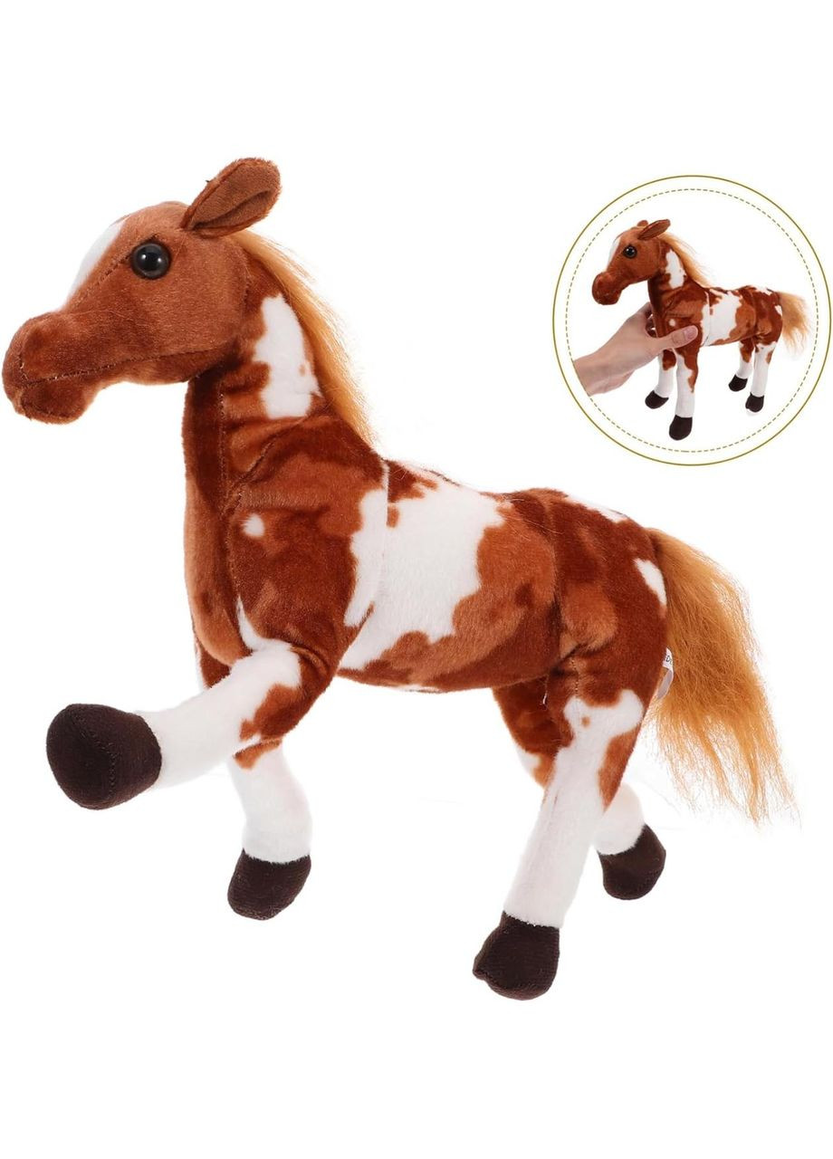 М'яка іграшка Конячка 30 см Коричнева Baby Team (366027096)