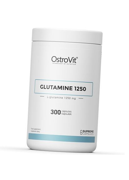 LГлютамін, Glutamine 1250, 150капс Без смаку Чорний 32250005, (32250005) Ostrovit (293257211)