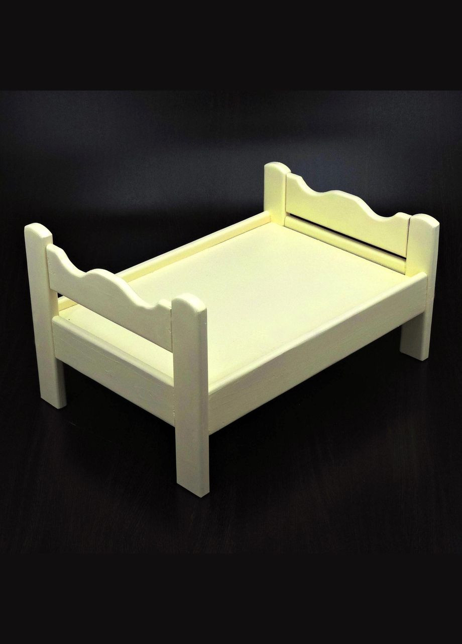 Ліжко для ляльок з дерева Аріель лимонад (КРТ-000151) No Brand (328605630)