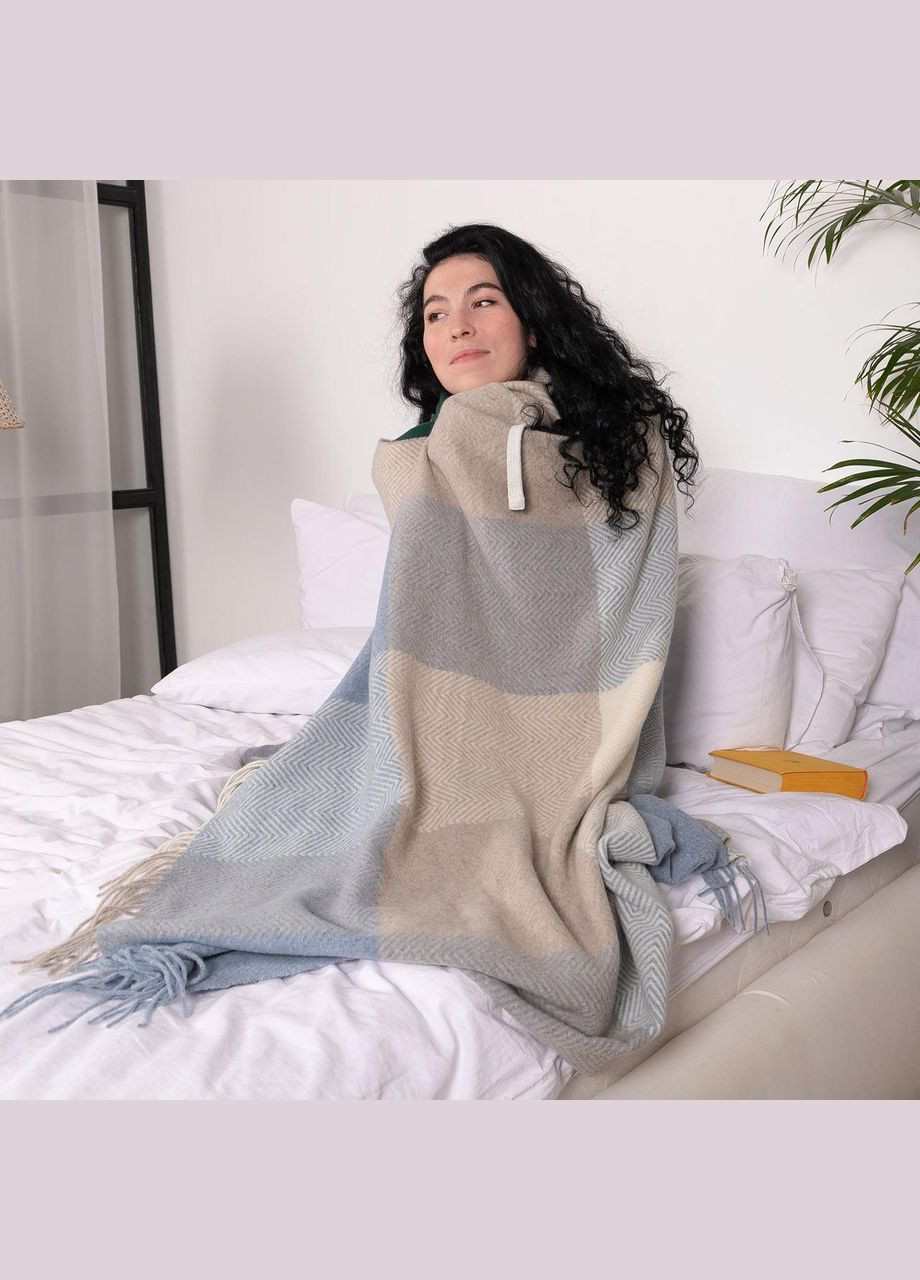 Плед вовняний Клітина 140 x 200 см (4499) Love You (334005141)