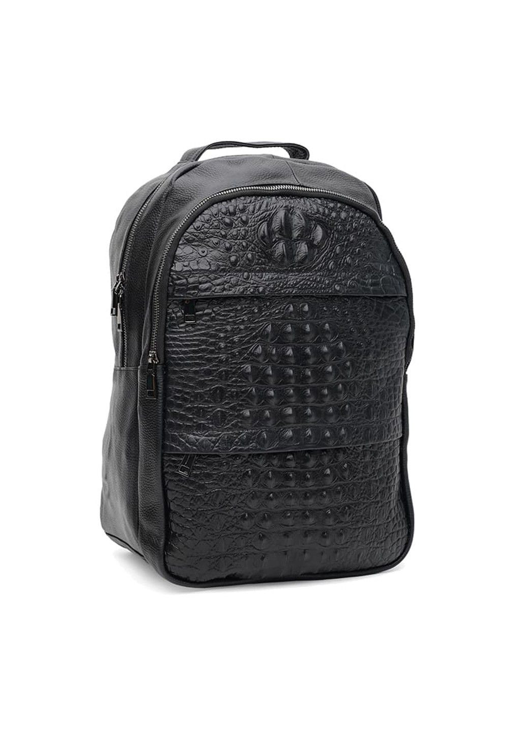 Шкіряний чоловічий рюкзак k1333-black Borsa Leather (323581235)