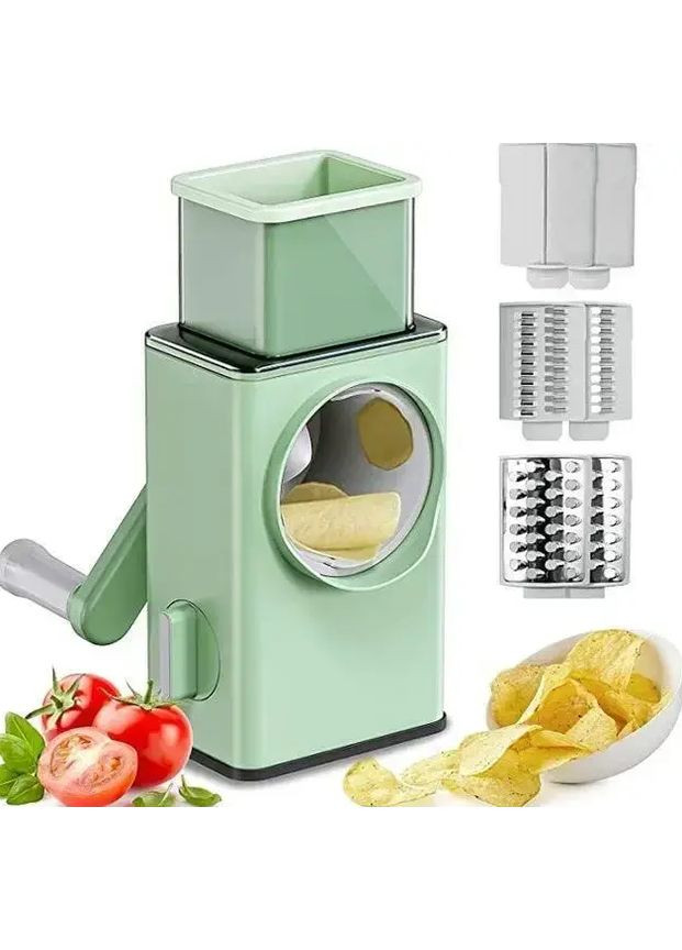 Багатофункціональна овочерізка Ultimate Kitchen Slicer 4159 — універсальна терка з насадками та ручкою No Brand Ultimate kitchen slicer 4159-11 (361319030)